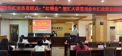 送政策、汇惠企！梅州“红领金”智汇大讲堂对公外汇政策宣讲活动在蕉岭开讲