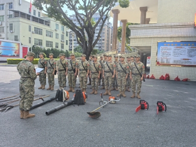 梅县区南口镇民兵应急排战备拉动暨开展爱国卫生行动
