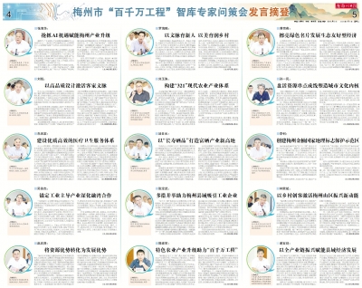 梅州市“百千万工程”智库专家问策会发言摘登