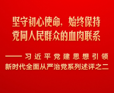 坚守初心使命，始终保持党同人民群众的血肉联系——习近平党建思想引领新时代全面从严治党系列述评之二