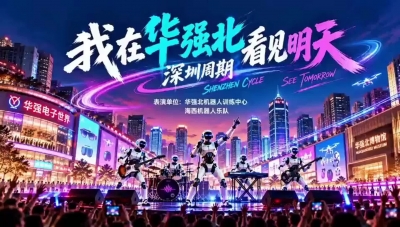 引人驻足！机器人乐队现场演奏《我在华强北看见明天》